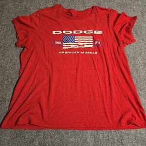 Dodge American Muscle T-Shirt Womens 2XL Red Short Sleeve Pullover